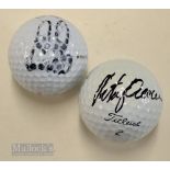 2x South African Major golf winners signed golf balls – Ernie Els (4x Open and US Open Champion) and