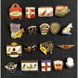 Collection of Speedway and Stock Car Enamel pin badges features enamel and metal types, to include