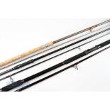 3x Various Rods – Daiwa Carbon Seahunters Supreme Uptide 9ft 6in 2 piece, Wychwood Reaction 12ft 2