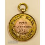 1939 PGA Daily Mail Tournament 9ct gold medal won by Henry Cotton Open Golf Champion – engraved on