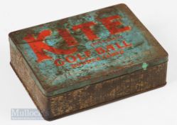 Rare Kite (patent) Golf Ball Tin Box c1910 – for 12 made by Frank A Johnson London now showing its