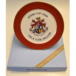 Scarce 2006 Ryder Cup Commemorative Wedgwood Bone China Plate – with K Club Crest, gilt rim and in