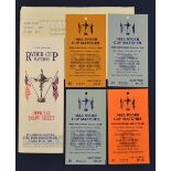 1983 Ryder Cup Tickets and Draw Sheet (6) – to incl tickets for the Opening Ceremony, Practice Day