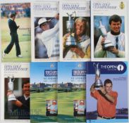 1985-1989 Open Golf Championship Programmes featuring 1985 Royal St. George’s (Winner Sandy Lyle),