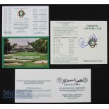 3x US Open Golf Championship Signed Scorecards featuring 1996 Steve Jones, 1993 Ernie Els, a 1994