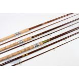 Milbro Paragon Hollow Glass 10ft 2 Piece Float Rod with red agate butt and tip ring, with light use,