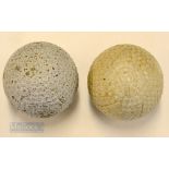 2x Bramble pattern guttie golf balls - The Croft (one strike mark) and The Avon bramble pattern