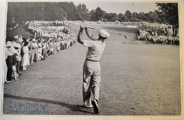 Ben Hogan Iconic Black and White Golf Photograph Print – with facsimile blue signature to the