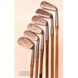 Selection of 6x good bright irons – Joe Anderson Perth Quiksite Super Mashie with notched top line