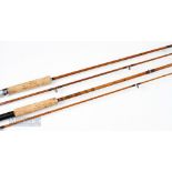 Elastacane Made in England, Split Cane Spinning Rod 7ft 2 piece with suction joints and lined rings,