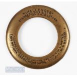 Interesting “Challenger” Standard Golf Ball Brass Measure Pat no. 18055-20 – the circumference is