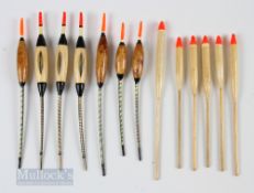 Mixed Selection of Floats – to incl crown quill toppers, goose quill, avion style and others, all