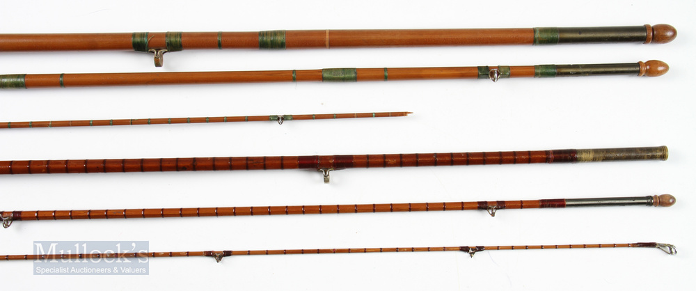 2x Hardy Split Cane Rods – “The Upstream” 11ft 3in no. G21449, tip is broken and missing, in mcb, - Image 2 of 2