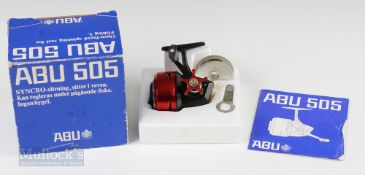 Abu 505 Closed Faced Reel with Box complete with spanner tool, spare spool and instructions, runs