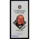 PGA Distinguished Service Award 1994 Programme Signed by Arnold Palmer Wednesday 10th August, signed