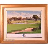 2001 Official Ryder Cup signed ltd ed colour print by Graeme Baxter – played in 2002 after “911”
