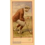 John Wallace (George Pipeshank) “A Long Putt”– rare original artwork for No. 37 of Copes Golfers