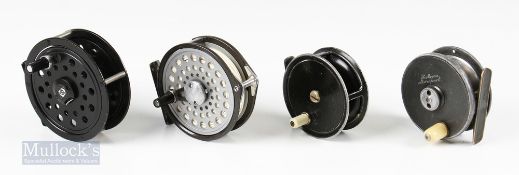 4x Reels – Malloch’s Patent 3” Fly Reel with white handle, drag adjuster, engraved name to front H