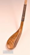 Tom Morris replica light stained beech wood longnose play club - in the style of the early