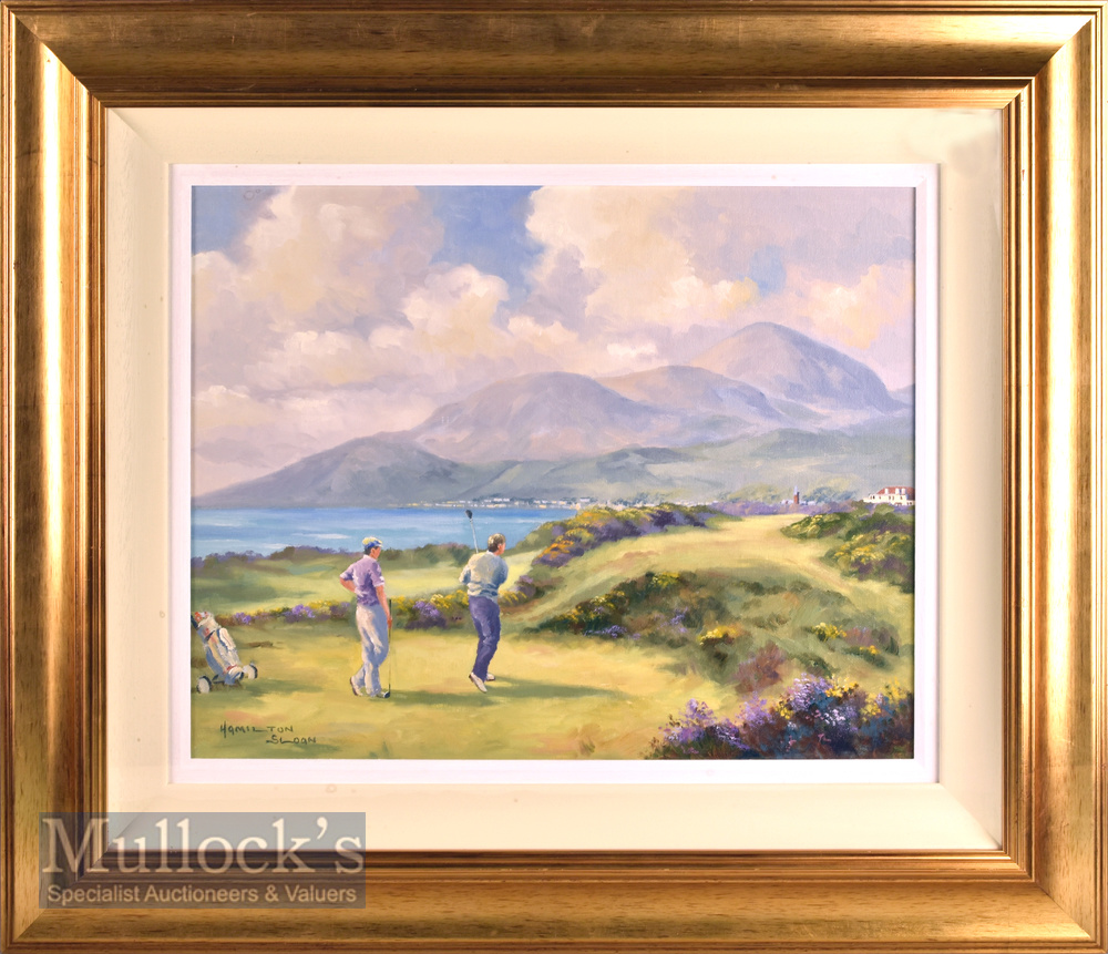 Hamilton Sloan (Irish b.1954 Belfast) – Royal County Down Golf Course - original acrylic oil on