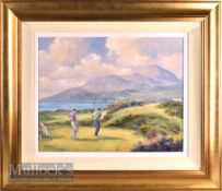 Hamilton Sloan (Irish b.1954 Belfast) – Royal County Down Golf Course - original acrylic oil on