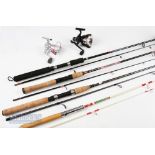 4x Various Spinning Rods – Shakespeare Ladyfish Medium Action 5ft 6in 2 piece, 6-12lb line, Crossbow