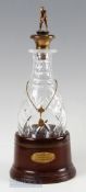 1989 Ryder Cup Cut Crystal and Silver Port Decanter to Gordon Brand Jnr the patterned decanter
