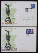 1968 Open Golf Championship Carnoustie First Day Covers both Day 1, won by Gary Player, in G