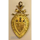 1906 Panmure Golf Club silver gilt medal – hallmarked Birmingham and decorated with cross golf