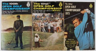 1971, 1972 and 1973 Open Golf Championship programmes features 71 Royal Birkdale (Winner Lee