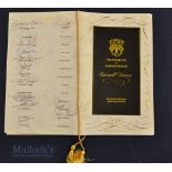 1993 Ryder Cup Golf Farewell signed dinner menu – held at The Belfry on Sunday 26th September