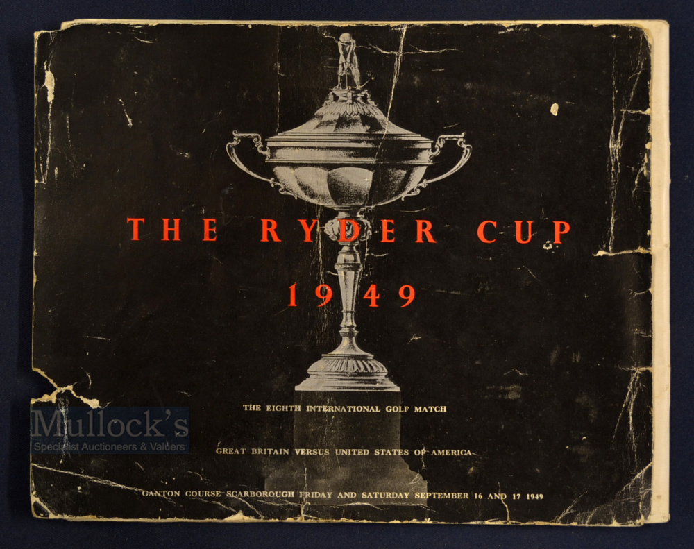 1949 Ryder Cup Golf Programme played at Ganton Golf Club – USA winning 7-5 – has the usual - Image 2 of 2