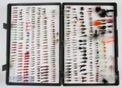 Large Double Sided Fly Box with 400+ Trout Flies incl nymphs, lures, buzzers etc, box size 13” x