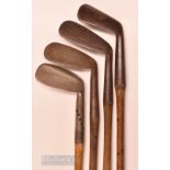 4x assorted irons to incl Buchanan of Piccadilly patent iron Rd 198316, Ben Sayers ‘The Redan’