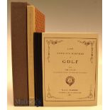 Cundall, John - “Rules of The Thistle Golf Club” facsimile ltd edition of the original published