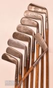 9x metal blade putters – Maxwell straight blade stamped H Cave Ceylon, Barkers wry neck, ‘Special