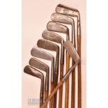 9x metal blade putters – Maxwell straight blade stamped H Cave Ceylon, Barkers wry neck, ‘Special