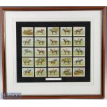 Horse Racing – Winners on the Turf of 1925 Cigarette Cards a complete set of 25, framed measures