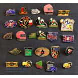 Selection of Motorcycle and Motor Sport enamel pin badges to include Armoy Road Racing Club 2009,