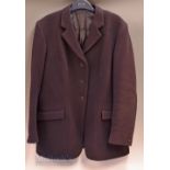 Fine Foxley Hunting Jacket made in England, lady's size 40, pure new wool