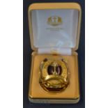 Rare 2014 Ryder Cup gold plated and polished stone money clip given to players and officials &