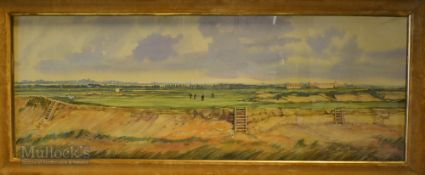 F H Partridge (1849-1929) – Great Yarmouth & Caister Golf Club – water colour from the 4Th Tee and
