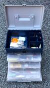 Plano Stow and Go tackle box containing #30 Rapala lures including Magnum jointed Original ABU Hi-Lo