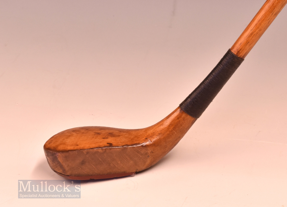 Unnamed transitional golden beech wood scare neck driver – with red fibre sole insert and fitted - Image 2 of 3