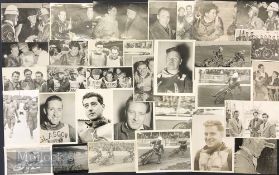 Quantity of c1950/60s Speedway Black and White Photographs many with notes and stamps to reverse,