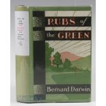 Darwin, Bernard signed - “Rubs of The Green” 1st edition 1936 Publ’d London Chapman and Hall Ltd -