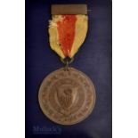 Late 19th c Sheringham Golf Club (Est. 1891) large bronze medal c1895 – c/w red and white ribbon and