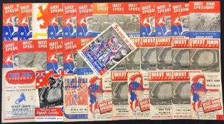 Assorted 1950-1970s West Ham Speedway Programmes featuring 46 Wembley, 48 England v Australia, 47