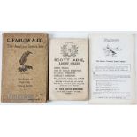 C Farlow & Co 91st Edition Catalogue with Farlows price brochure, plus The Anglers Diary and Tourist