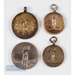 4x Artisan Golfers Association Annual Club Competition Silver Medals features 1926, 1931 won by L.